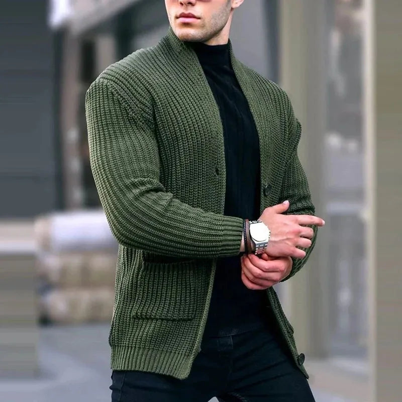 Oskar™ - Gestrickte und stilvolle Strickjacke für Herren