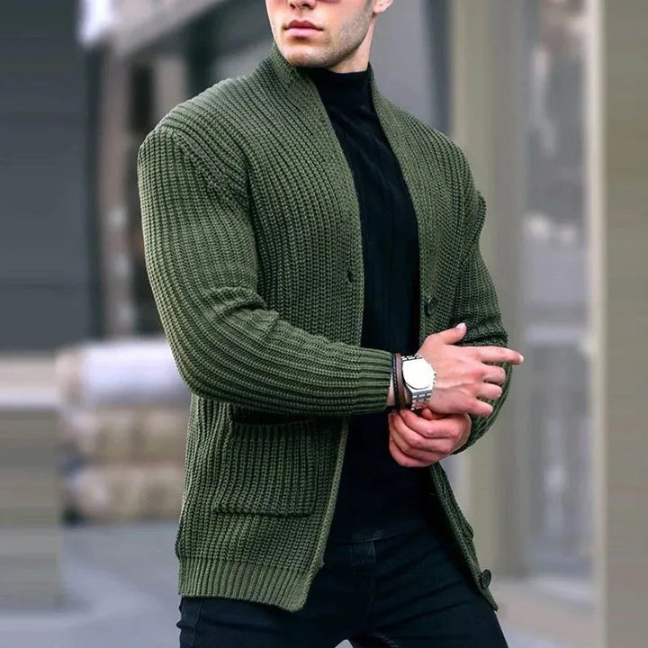 Oskar™ - Gestrickte und stilvolle Strickjacke für Herren