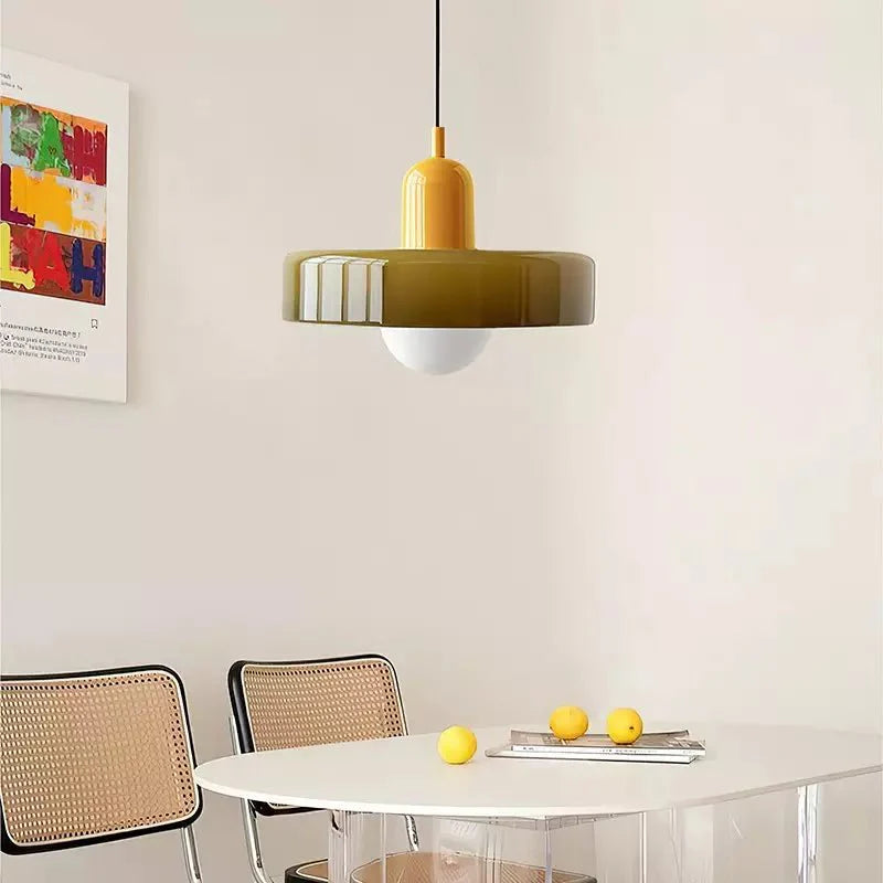 Bauhaus Hanglamp von Gekleurd Glas für modernes Design