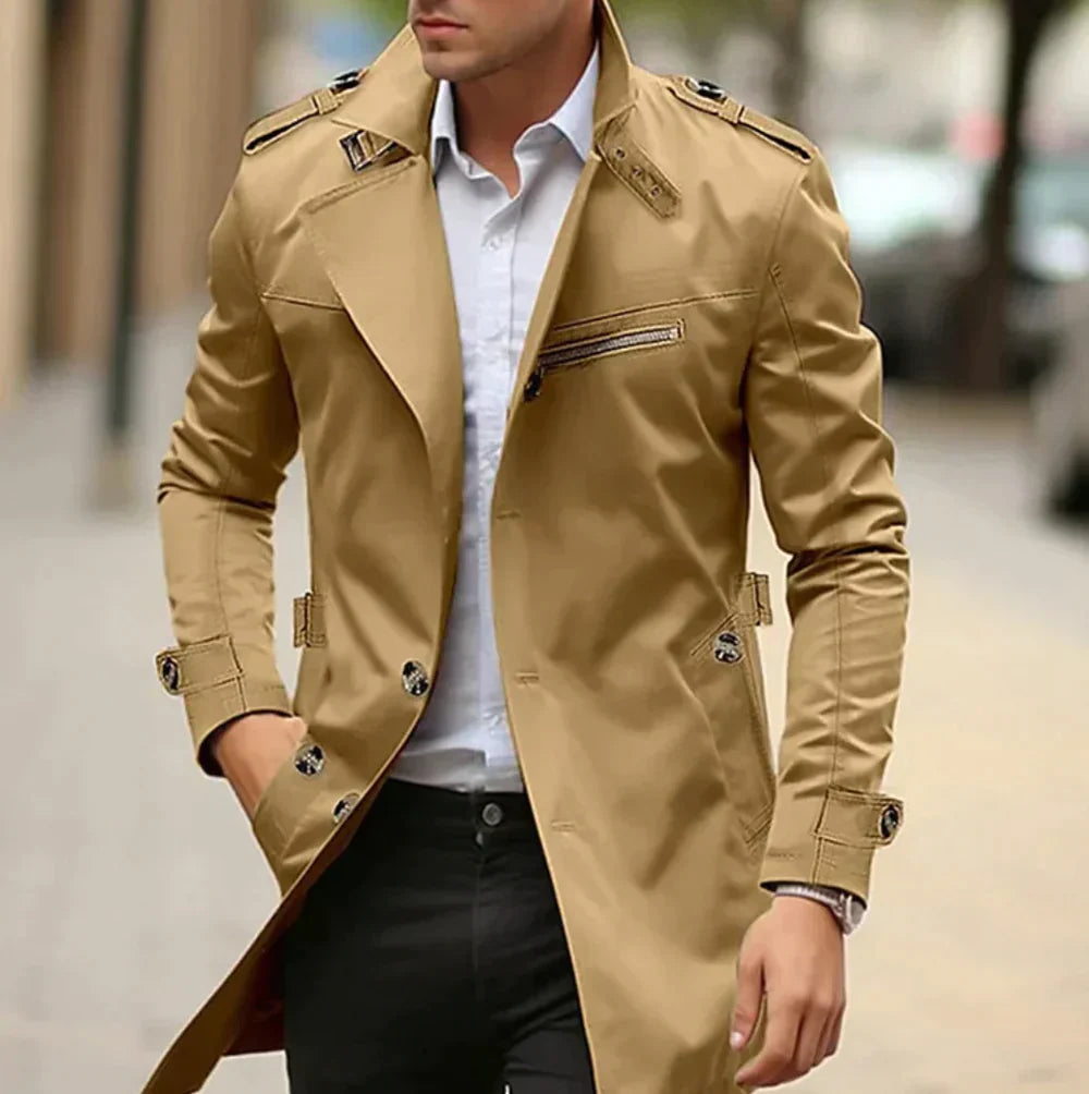 Leon - Eleganter Trenchcoat für Herren mit zeitlosem Stil