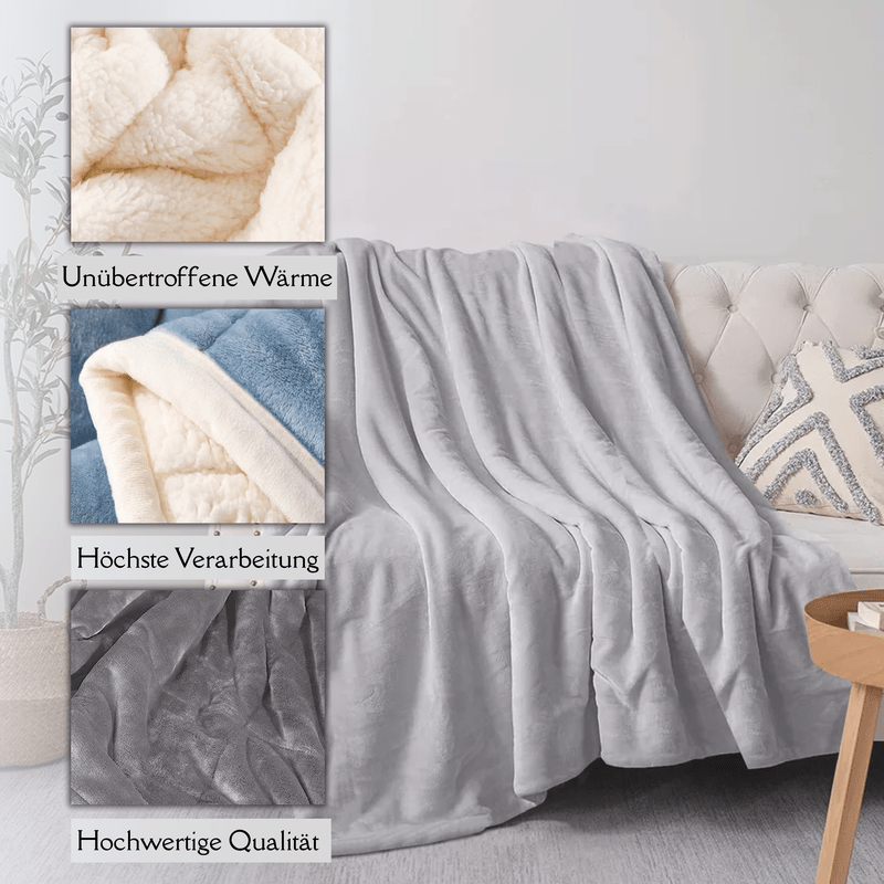 FalkenStil Blankets CozyNest - Premium Lamme Fleece Decke für Ultimativen Komfort