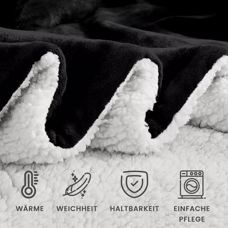 FalkenStil Blankets CozyNest - Premium Lamme Fleece Decke für Ultimativen Komfort