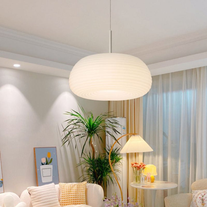 FalkenStil Ceiling lamps Elegante LED Pendelleuchte in Weiß für Wohn-, Schlaf- und Esszimmer