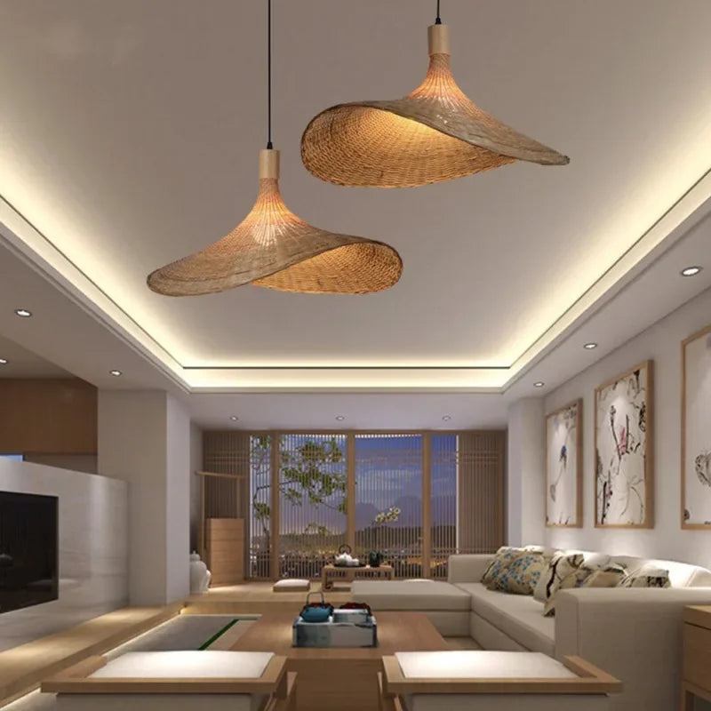 FalkenStil Ceiling lamps NaturLicht® Pendelleuchte aus Bambusgeflecht