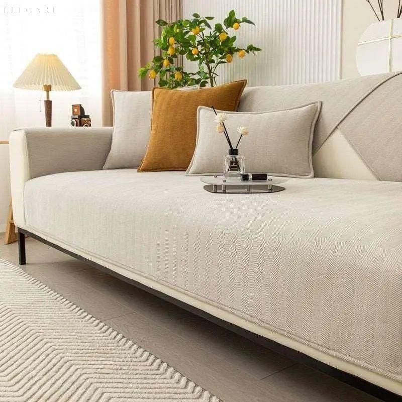 FalkenStil DEA018 Elegante Couchschoner L Form - Rutschfest und Stilvoll für Ihr Sofa