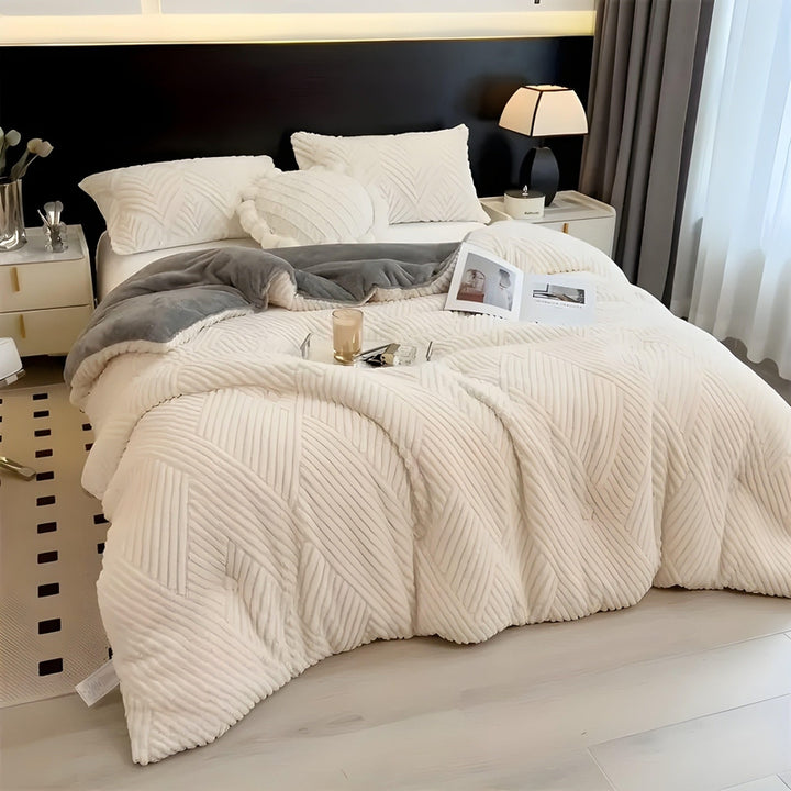 FalkenStil DEA1287 CozyNest - Ultra-Weiche Taffeta Kuscheldecke für Wintergemütlichkeit