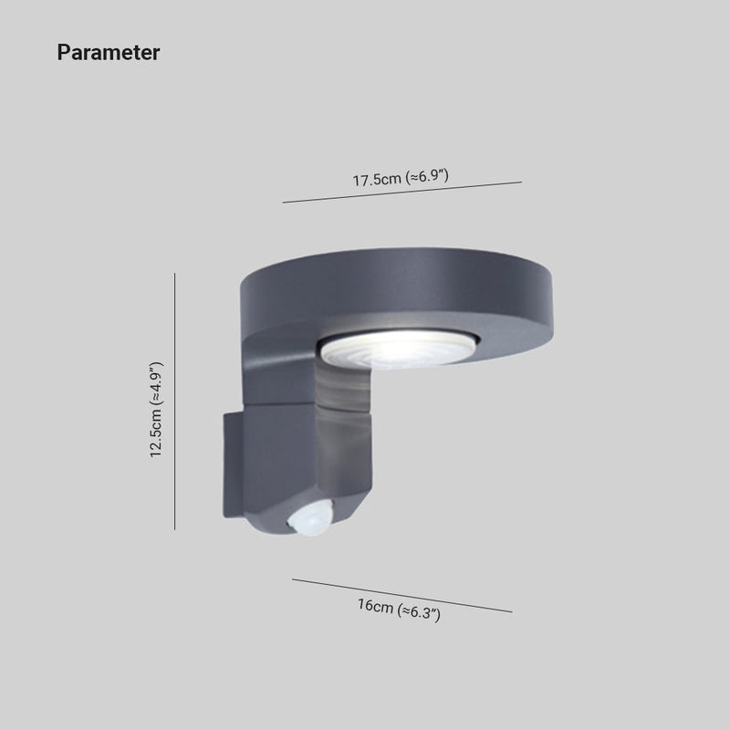 FalkenStil Outdoor Wall Lamp EcoLight Runde Solar Wandleuchte – Modern und umweltfreundlich für Garten & Terrasse