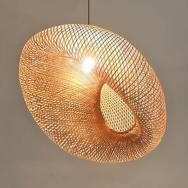 FalkenStil VLP824 BambooBliss Light – Decoratieve Rotan Hanglamp voor een Stijlvol Interieur