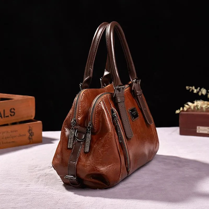 FalkenStil Women Bags Stilvoller Vintage-Ledertasche für Damen von ModeMeister Eira