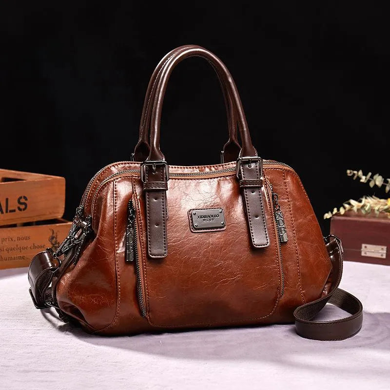 FalkenStil Women Bags Stilvoller Vintage-Ledertasche für Damen von ModeMeister Eira