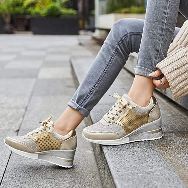 FalkenStil *Xandra™ | Hoge Hakken Sneakers met sleehak - women shoes Xandra™ | Hoge Hakken Sneakers met sleehak