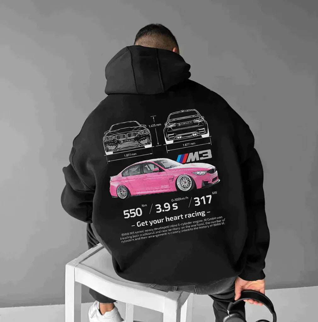 Jace - Überdimensionale Racing Hoodie für Autofans